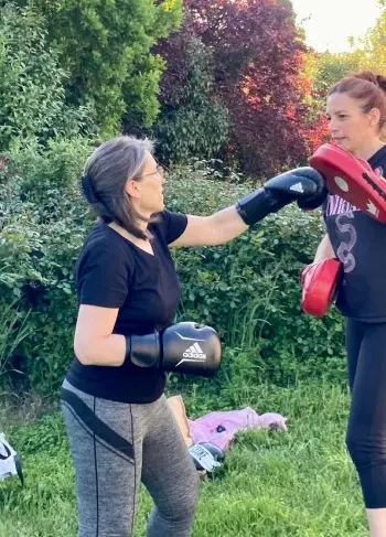photo d'un atelier de boxe thérapie à Saumur