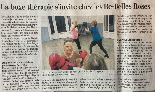 Article du courrier de l'Ouest du 15 mars 2026 sur Natacha Boxe Thérapie